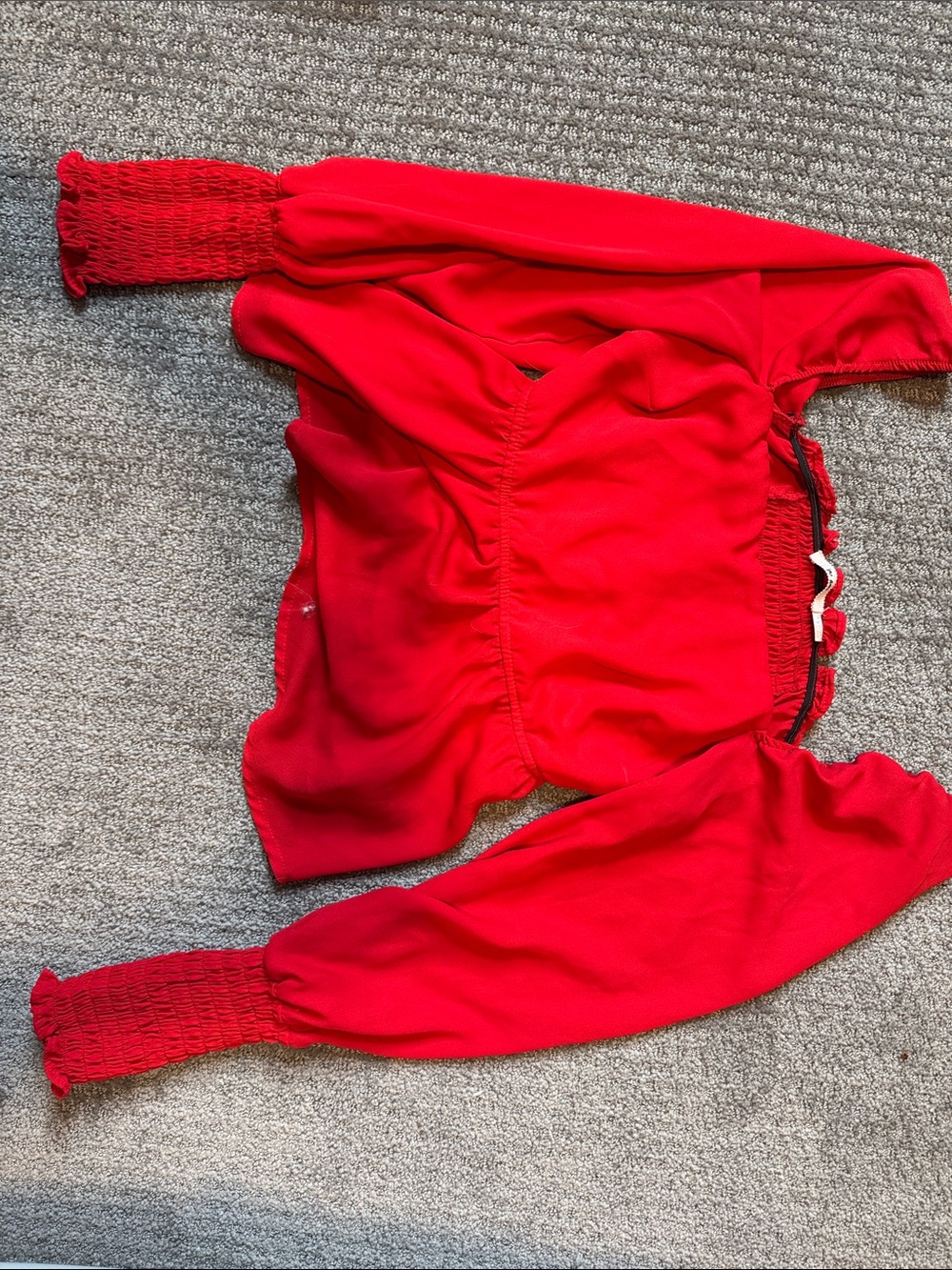 miami Red Ruffled Waistband Swim Bottom